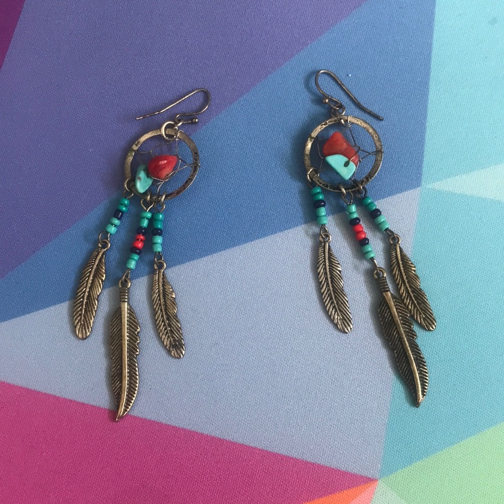 Dream catcher earrings
